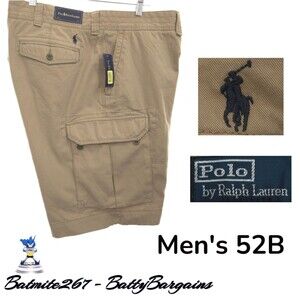 Polo Ralph Lauren Classic Cargo Shorts Men's 52B Big Beige PONY 52 NWT